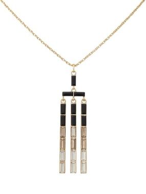 Waterfall Black Stone Necklace (NWT)